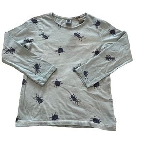 Scotch & Soda Shrunk Kid’s Insect Print Long Sleeve Cotton Shirt NWT 8 Novelty